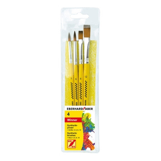 Eberhard Faber synthetic brush set (4-pack)