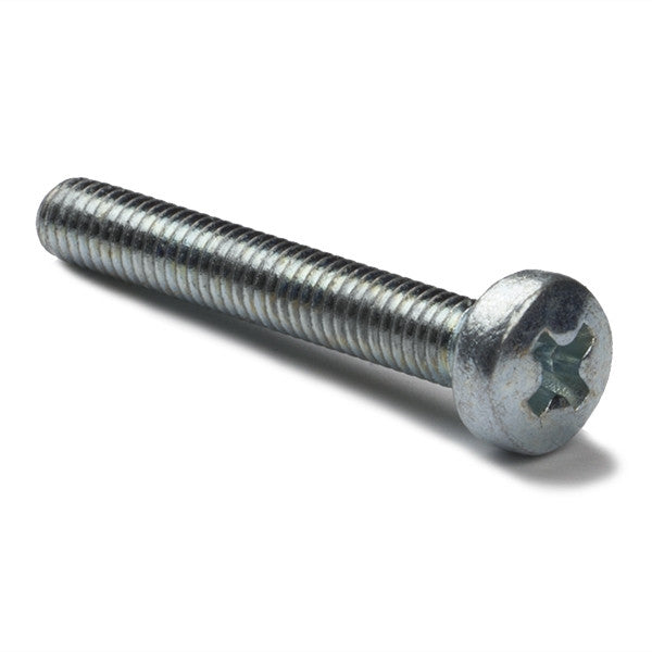 Zinc-plated metal round head screw, M3 x 25mm (50-pack)