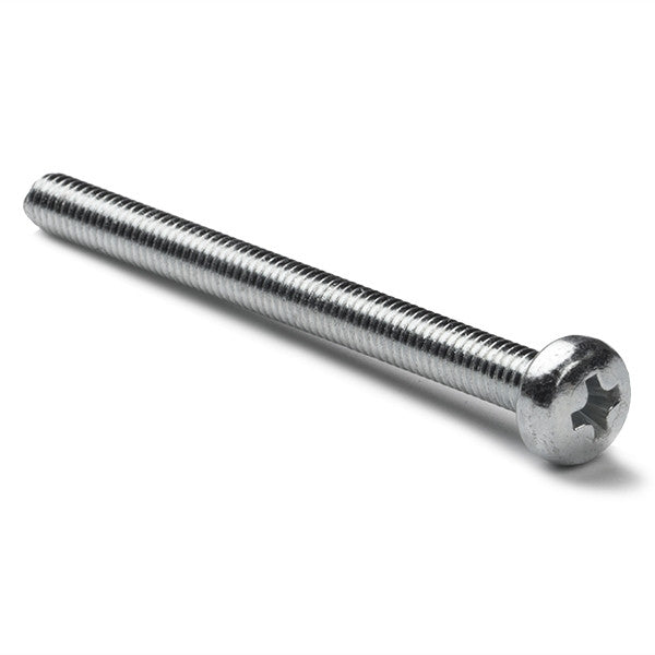 Zinc-plated metal round head screw, M3 x 50mm (10-pack)