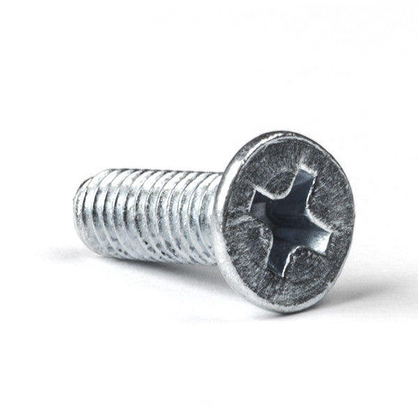 Zinc-plated metal countersunk head screw, M4 x 12mm (50-pack)