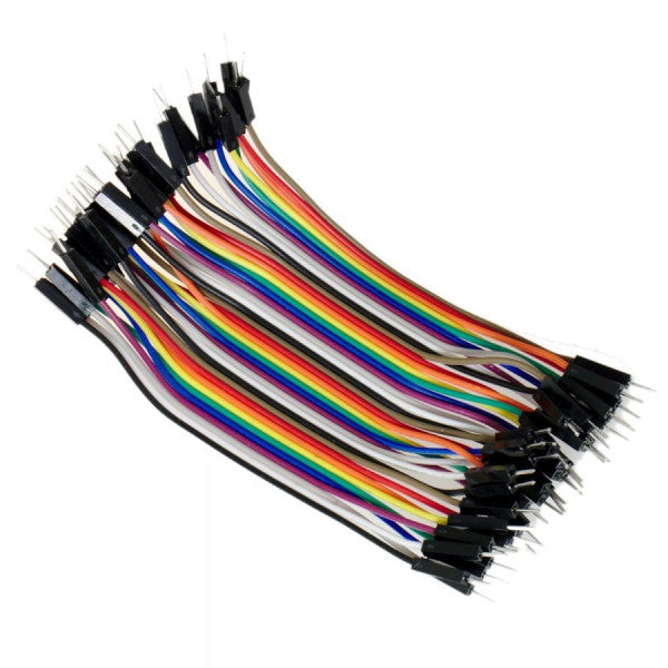 Jumper cables with dupont connector male to male, 50cm (40-pack)