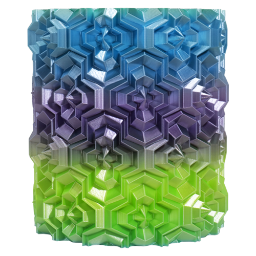 123-3D PLA Satin Rainbow Filament 1.75mm 1kg