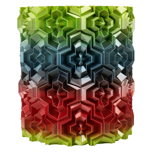 123-3D PLA Satin Rainbow Filament 1.75mm 1kg