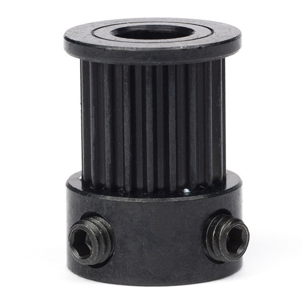 Black GT2 timing belt pulley, 20 teeth, 9mm, belt, 6.35mm bore GT2 20T W9 B6.35