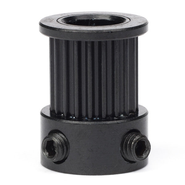 Black GT2 timing belt pulley, 20 teeth, 9mm belt, 8mm bore GT2 20T W9 B8