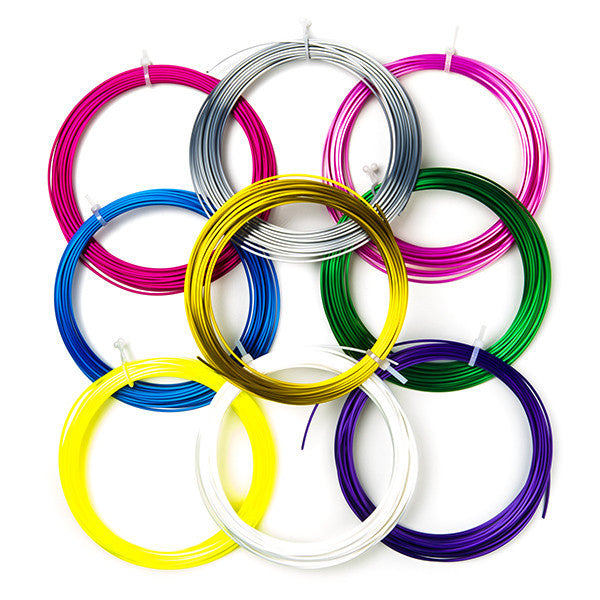 123-3D 9 Satin Colours 3D Pen Filament 1.75mm 9x 10m