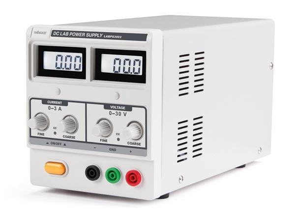 Lab power supply with LCD 0-30VDC 0-3A