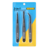 3-in-1 non-conductive anti-static tweezer set (123accu house brand)