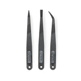 3-in-1 non-conductive anti-static tweezer set (123accu house brand)