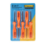 5-in-1 screwdriver set (123accu house brand)