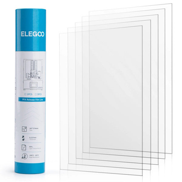 Elegoo Jupiter 12.8 inch FEP film 2.0 (5-pack)