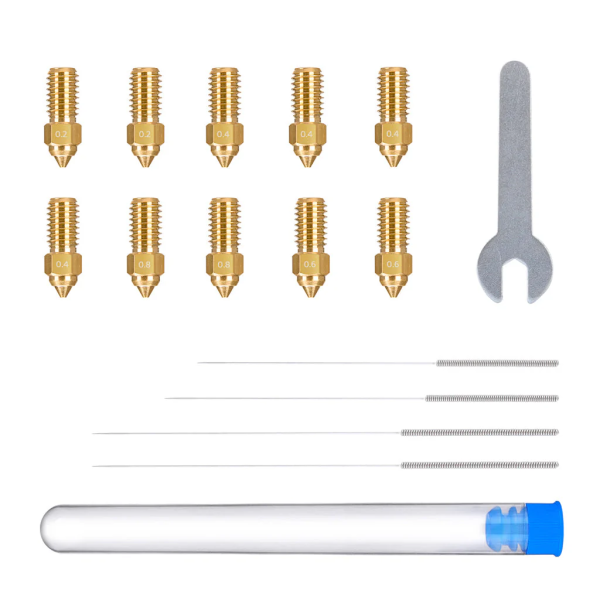 Elegoo Neptune 4 (Pro) Brass nozzle kit (10 pieces) 0.2 to 0.8 mm