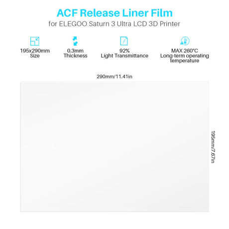 Elegoo Saturn 3 Ultra ACF Film (5 pcs)