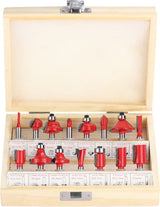 Two Trees 6.35mm Milling Bits for Woodworking - Set of 15