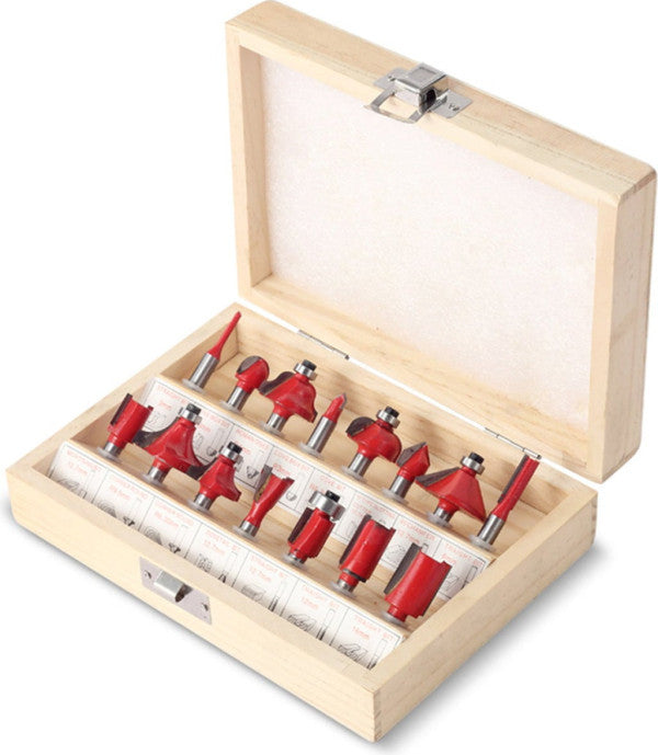 Two Trees 6.35mm Milling Bits for Woodworking - Set of 15