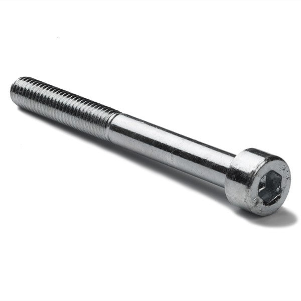 Zinc-plated metal cylinder head hex screw, M6 x 100mm (10-pack)