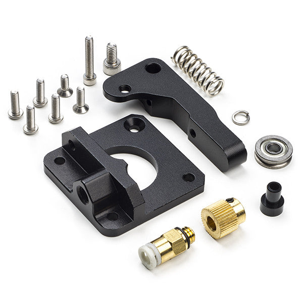 Aluminium MK8 Bowden black left extruder upgrade kit
