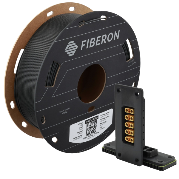 Polymaker Fiberon PA612-ESD Filament Black 1.75mm 0.5kg