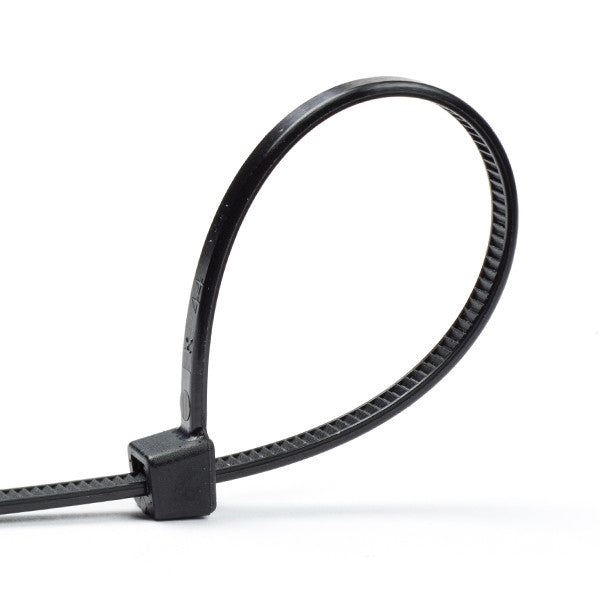 Tyraps black cable ties, 200mm x 3.6mm (100-pack)
