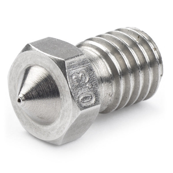 Nozzle mm | M6 compatible | mm filament | stainless steel (123-3D own brand)