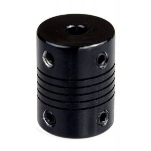 Flexible black motor coupling, 8mm x 8mm
