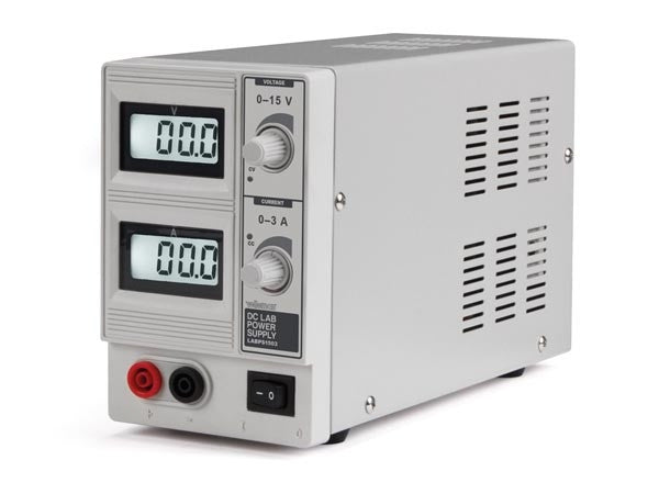 Lab power supply with LCD 0-15VDC 0-3A