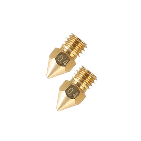 123-3D 2 pieces brass MK8 nozzles 0.40 mm (123-3D own brand)  DMK00034 - 1