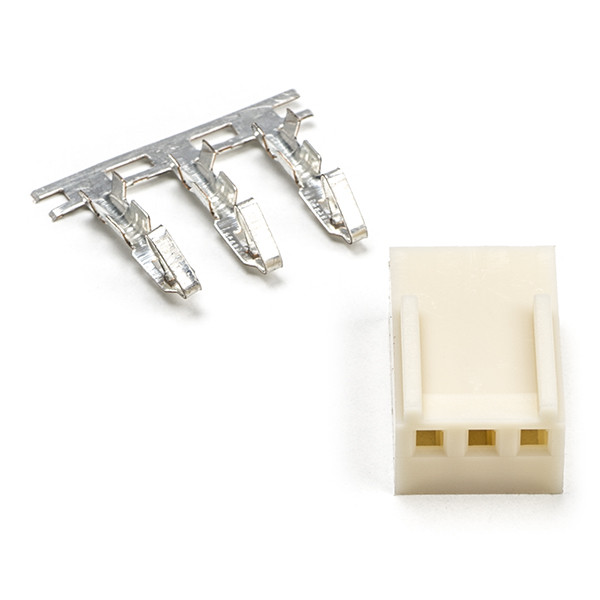 123-3D 3-pin female connector with cable clamps (10-pack)  DAR00120 - 1