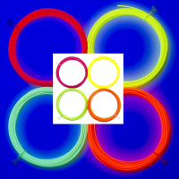 123-3D 3D pen filament - 4 fluorescent colours (4 x 10 metres)  DPE00113