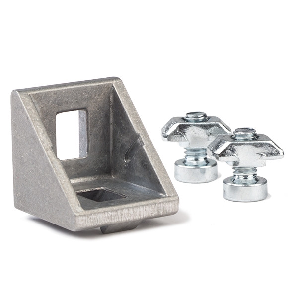 123-3D Aluminium corner bracket for 2020 extrusion profile including mounting materials (123-3D brand)  DFC00012 - 1