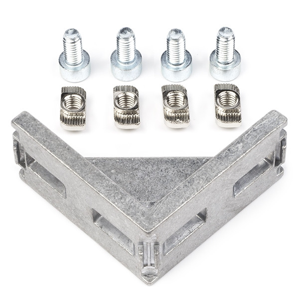 123-3D Aluminium corner bracket for 3060 extrusion profile including mounting materials (123-3D brand)  DFC00045 - 1