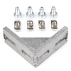 Aluminium corner bracket for 3060 extrusion profile including mounting materials (123-3D brand) DFC00045 - 1