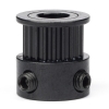 Black GT2 timing belt pulley 20 teeth 6mm belt 6.35mm bore GT2 20T W6 B6.35 DME00097 - 1