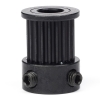 Black GT2 timing belt pulley, 20 teeth, 9mm, belt, 6.35mm bore GT2 20T W9 B6.35 DME00098 - 1