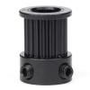 Black GT2 timing belt pulley, 20 teeth, 9mm belt, 8mm bore GT2 20T W9 B8
