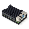 Black aluminium heatsink case for Raspberry Pi 4 DAR00221 - 1