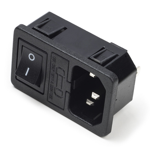 123-3D Euro chassis part C14 with switch and fuse holder PSCM4 DCO00004 - 1
