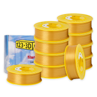 123-3D Filament 10-pack gold 1.75mm PLA 1.1kg  DFE20333