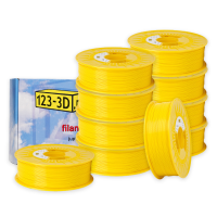 123-3D Filament 10-pack yellow 1.75mm PLA 1.1kg  DFE20327