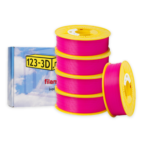 123-3D Filament 5-pack bright pink 1.75mm PLA 1.1kg  DFE20320 - 1