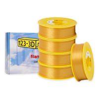 123-3D Filament 5-pack gold 1.75mm PLA 1.1kg  DFE20313