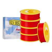 123-3D Filament 5-pack red 1.75mm PLA 1.1kg  DFE20305