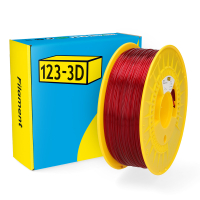 123-3D Filament PCTG Transparent Red 1.75 mm 1 kg  DHM00223