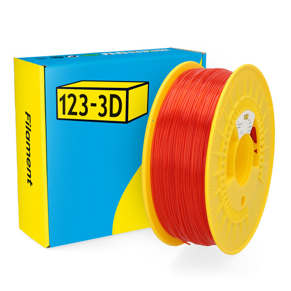 123-3D Filament PC Transparent Orange 1.75mm 1kg  DHM00204 - 1