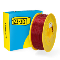 123-3D Filament PC Transparent Red 1.75 mm 1 kg  DHM00203