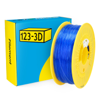 123-3D Filament PETG Transparent Blue 1.75 mm 1 kg DHM00135