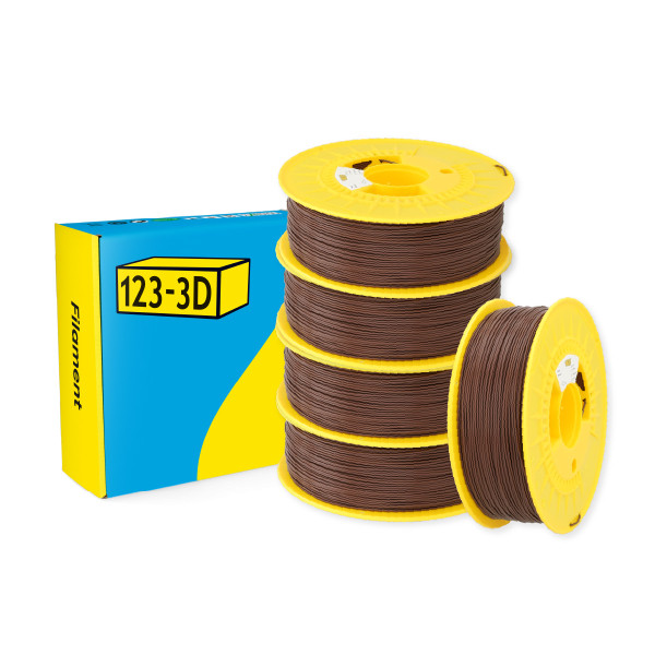 123-3D Filament PLA Brown 1.75 mm 5-pack 1 kg  DHM10001 - 1