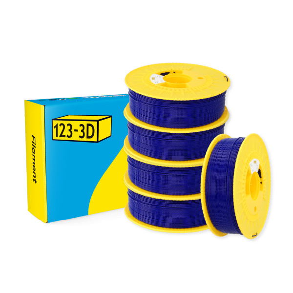 123-3D Filament PLA Dark Blue 1.75mm 5-pack 1kg  DHM10004 - 1