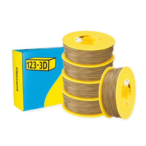 123-3D Filament PLA Gold 1.75 mm 5-pack 1 kg  DHM10010 - 1