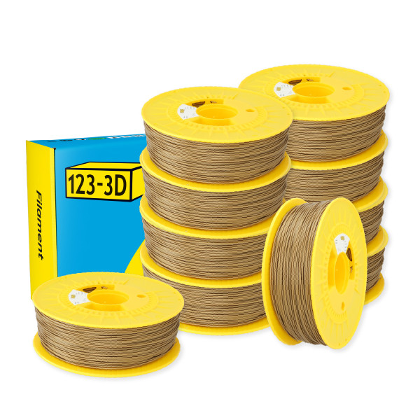 123-3D Filament PLA Gold 1.75mm 10-pack 1 kg DHM10011 - 1